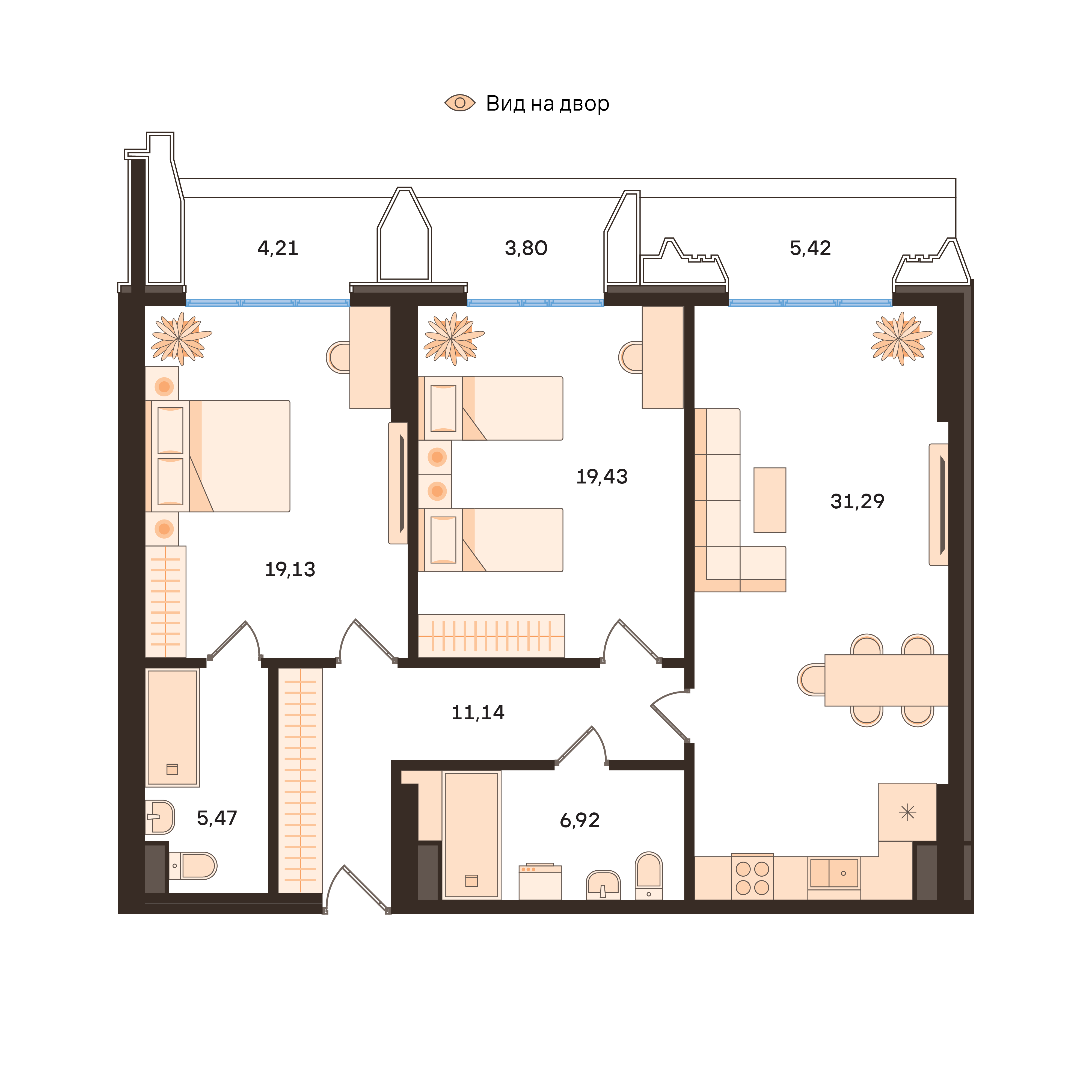 3-room No. 1